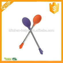 Simple and Healthy Stainless Steel Handle Silicone Cheap Coffee Stirring Spoon